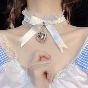Lace Bow Bell Choker · Sexy Neck Accessory