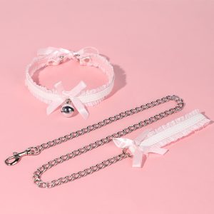 Cute Lace Choker with Leash | Adorable SM Erotic Accessory Set