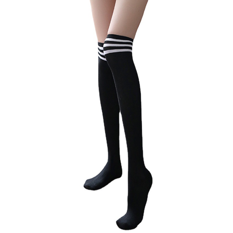 JK Stripe Thigh-High Stockings - 图片 2