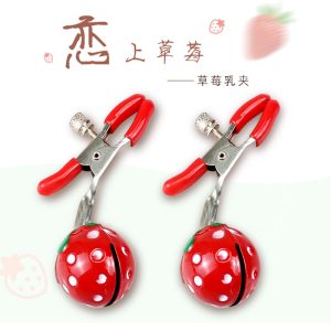 New Strawberry Metal Mood Clips – Pair