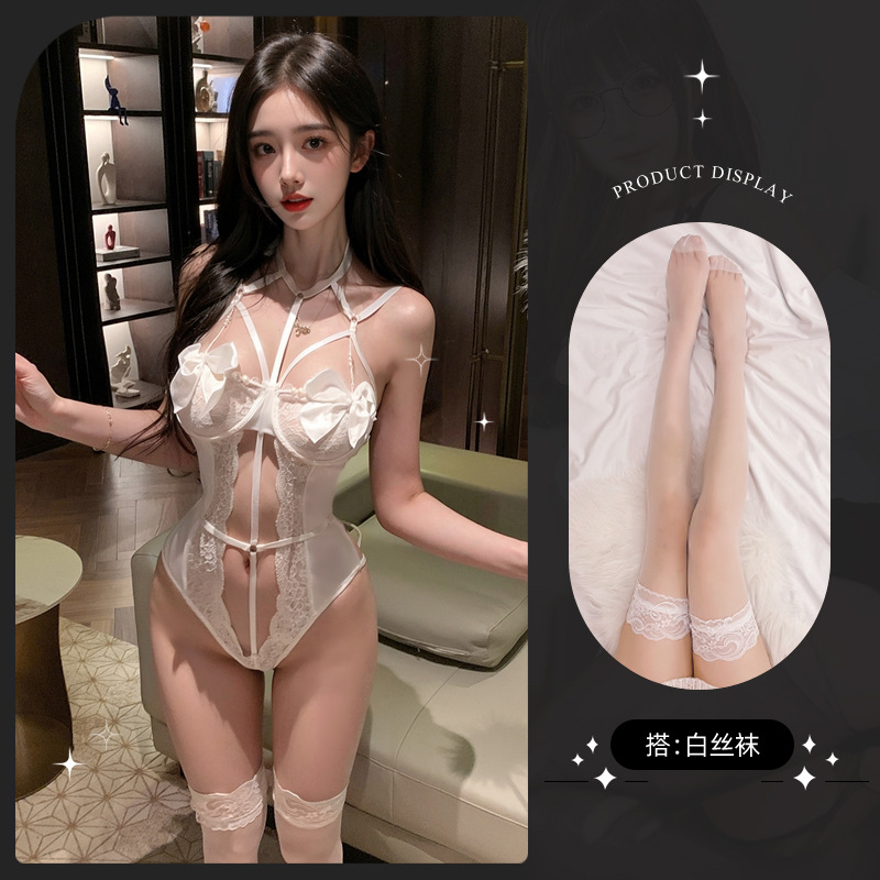 Lace One-Piece Pure-Desire Lingerie Set - 图片 7