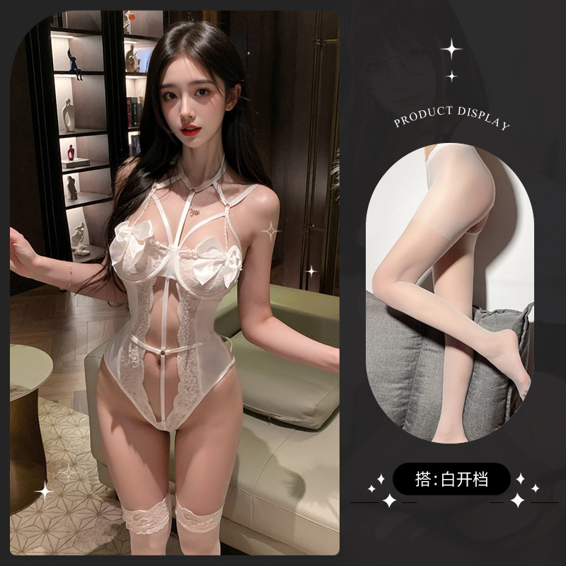 Lace One-Piece Pure-Desire Lingerie Set - 图片 8