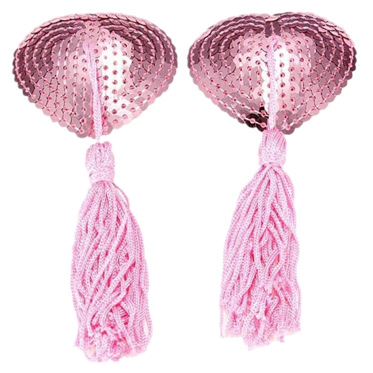 Sequin Tassel Heart Pasties – No-Show Decorative Covers - 图片 4