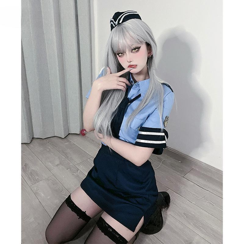 Police & Flight Attendant Cosplay Dress Set - 图片 6