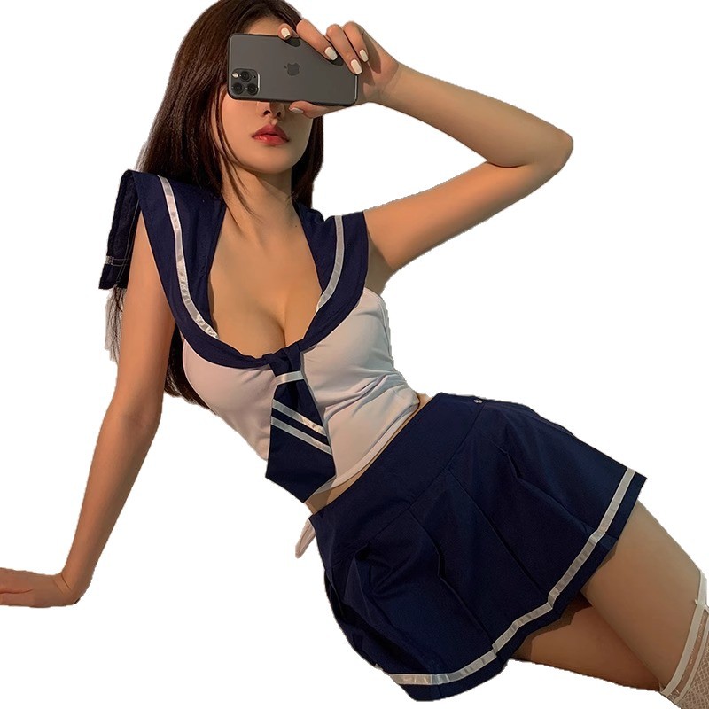 Anime-Style Police Cosplay One-Piece Set - 图片 3