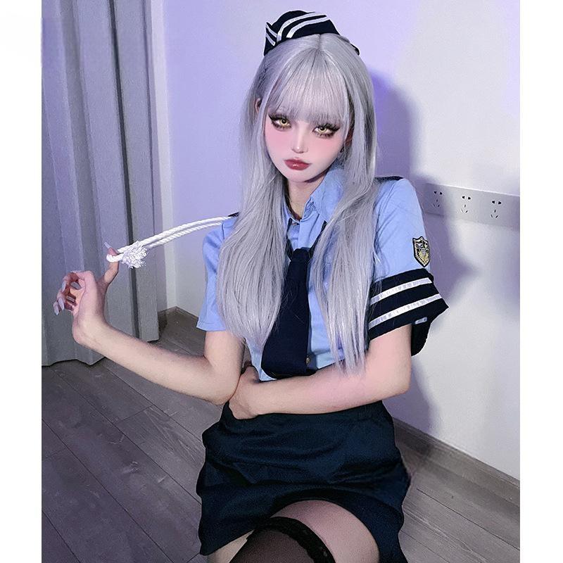 Police & Flight Attendant Cosplay Dress Set - 图片 3