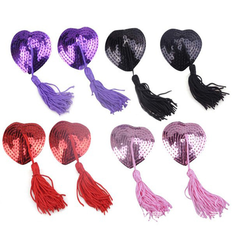 Sequin Tassel Heart Pasties – No-Show Decorative Covers