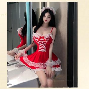 Christmas Maid Cosplay Dress Set