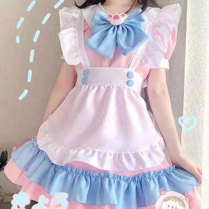 Japanese Lolita Maid Cosplay Dress Set