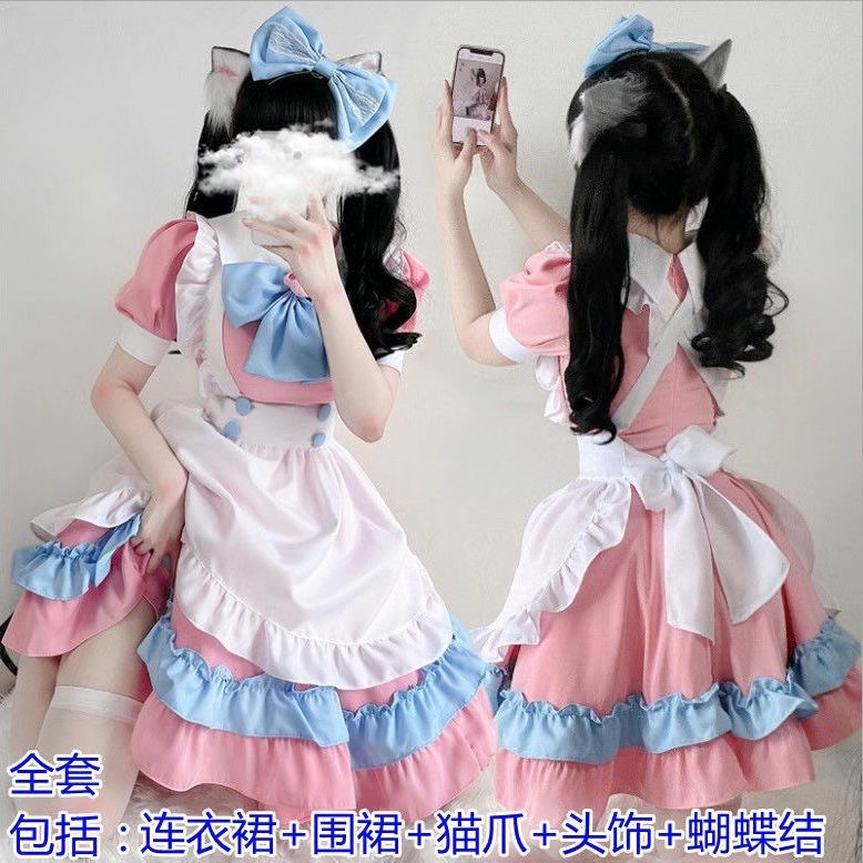 Japanese Lolita Maid Cosplay Dress Set - 图片 2