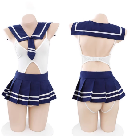 Sexy JK Schoolgirl Lingerie Outfit - 图片 3