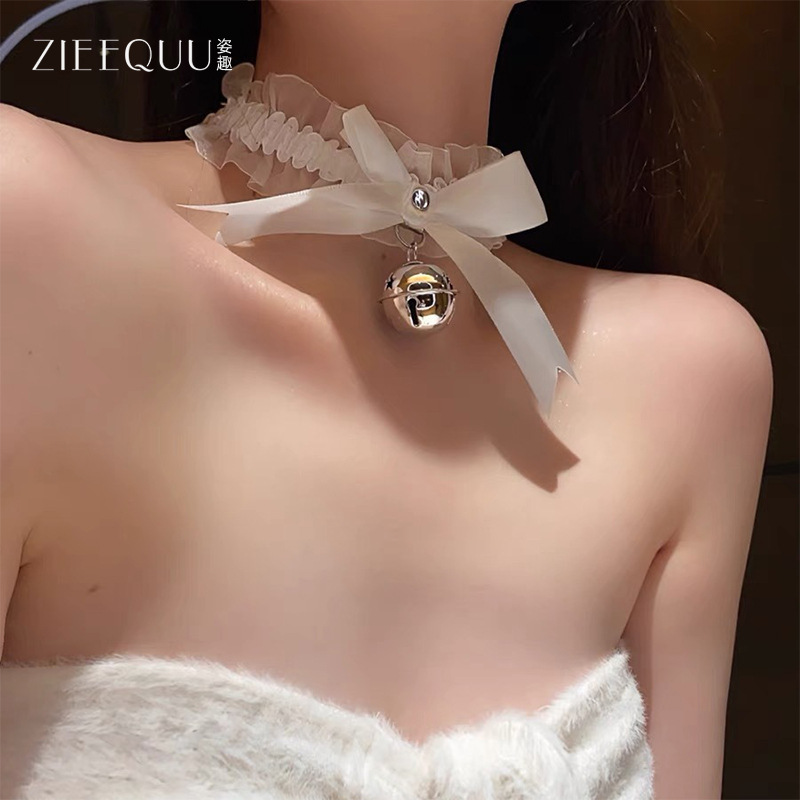 Lace Bell Collar Lingerie Accessory - 图片 3