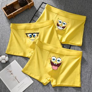 Cute Cartoon Cotton Boxer Briefs for Men