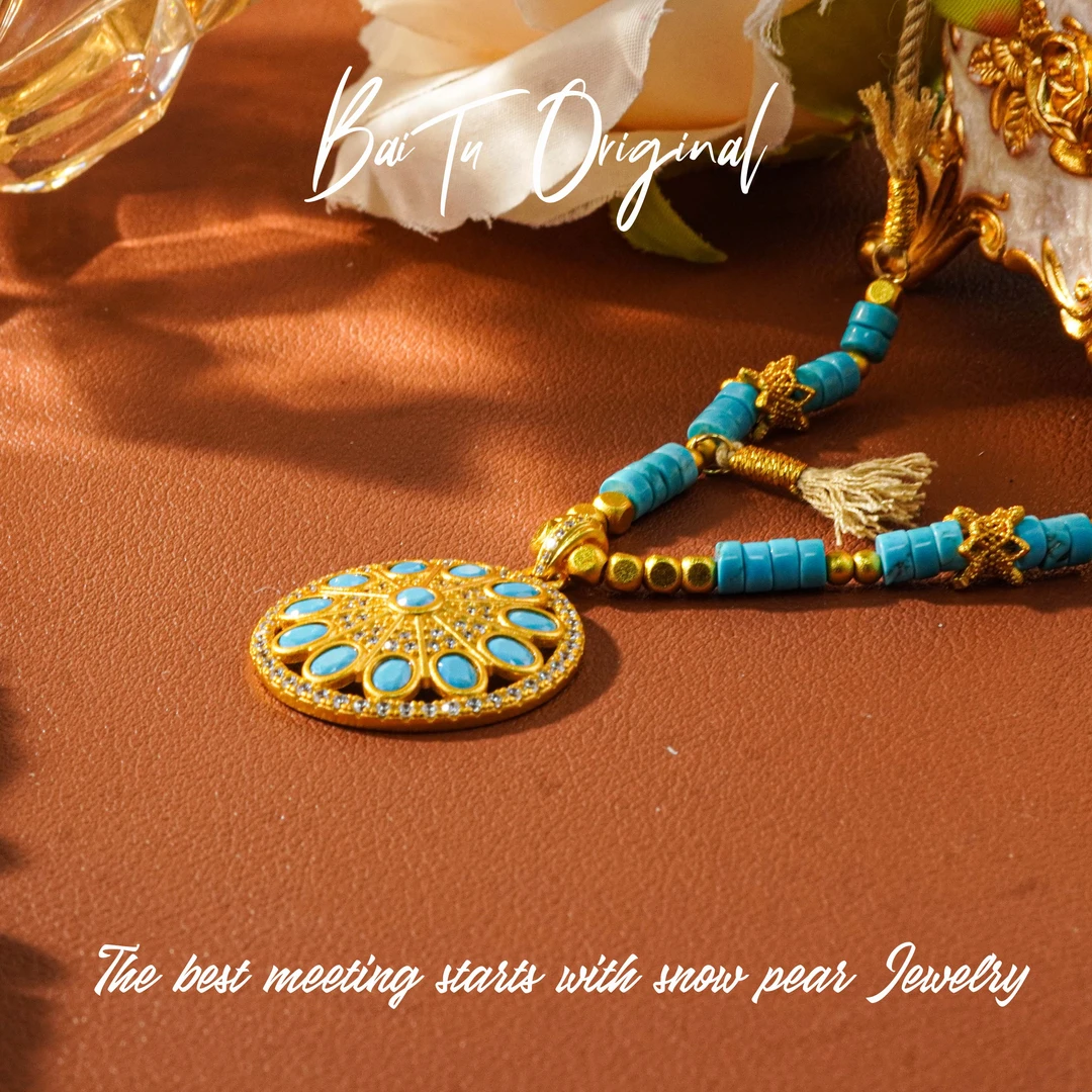 Fashion Couture WX0110 Fabric Mid-Length Necklace - 图片 2