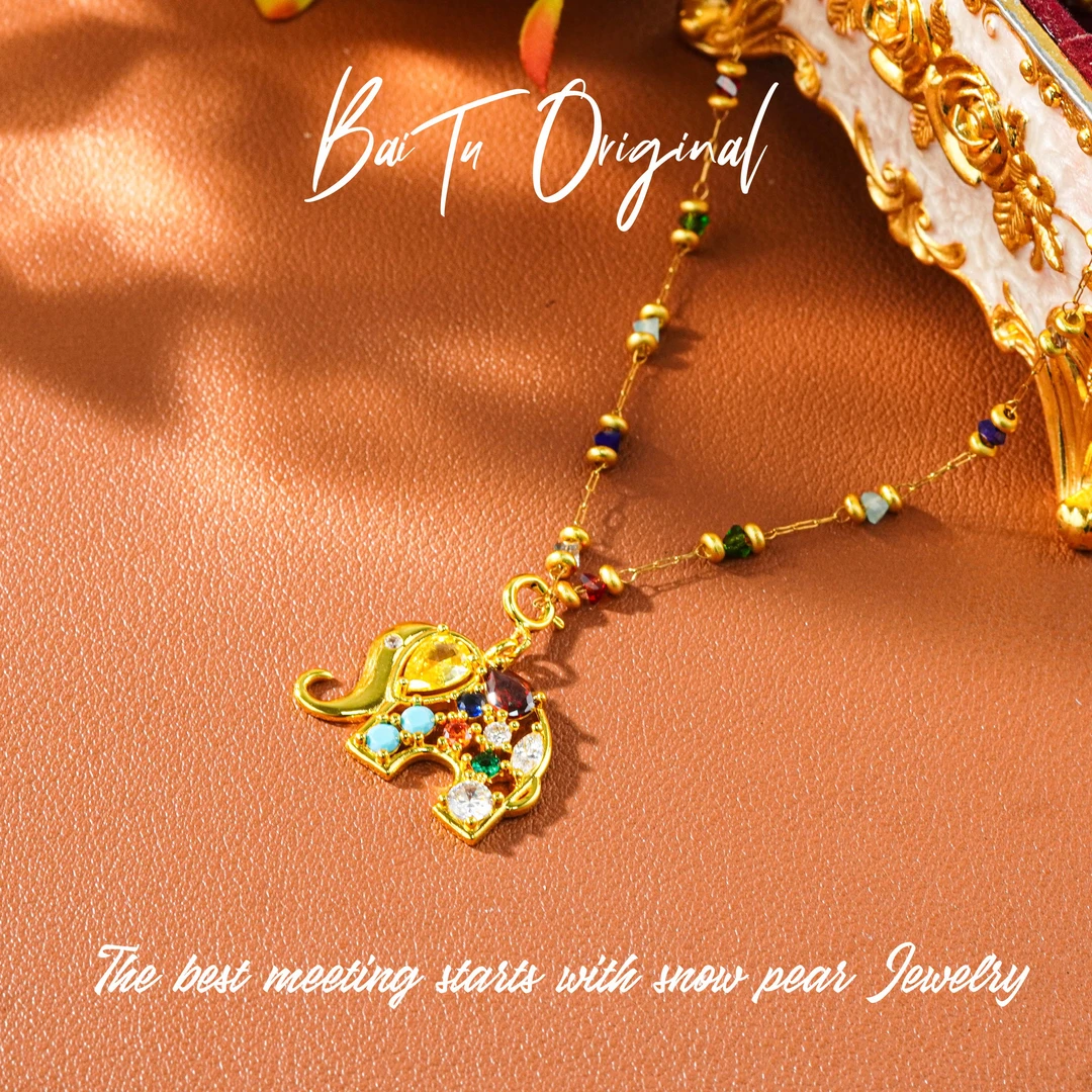 Fashion Couture WX0053 Zircon Mid-Length Necklace - 图片 3