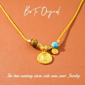 Light Luxury Handcrafted WX0193 Fabric Mid-Length Necklace