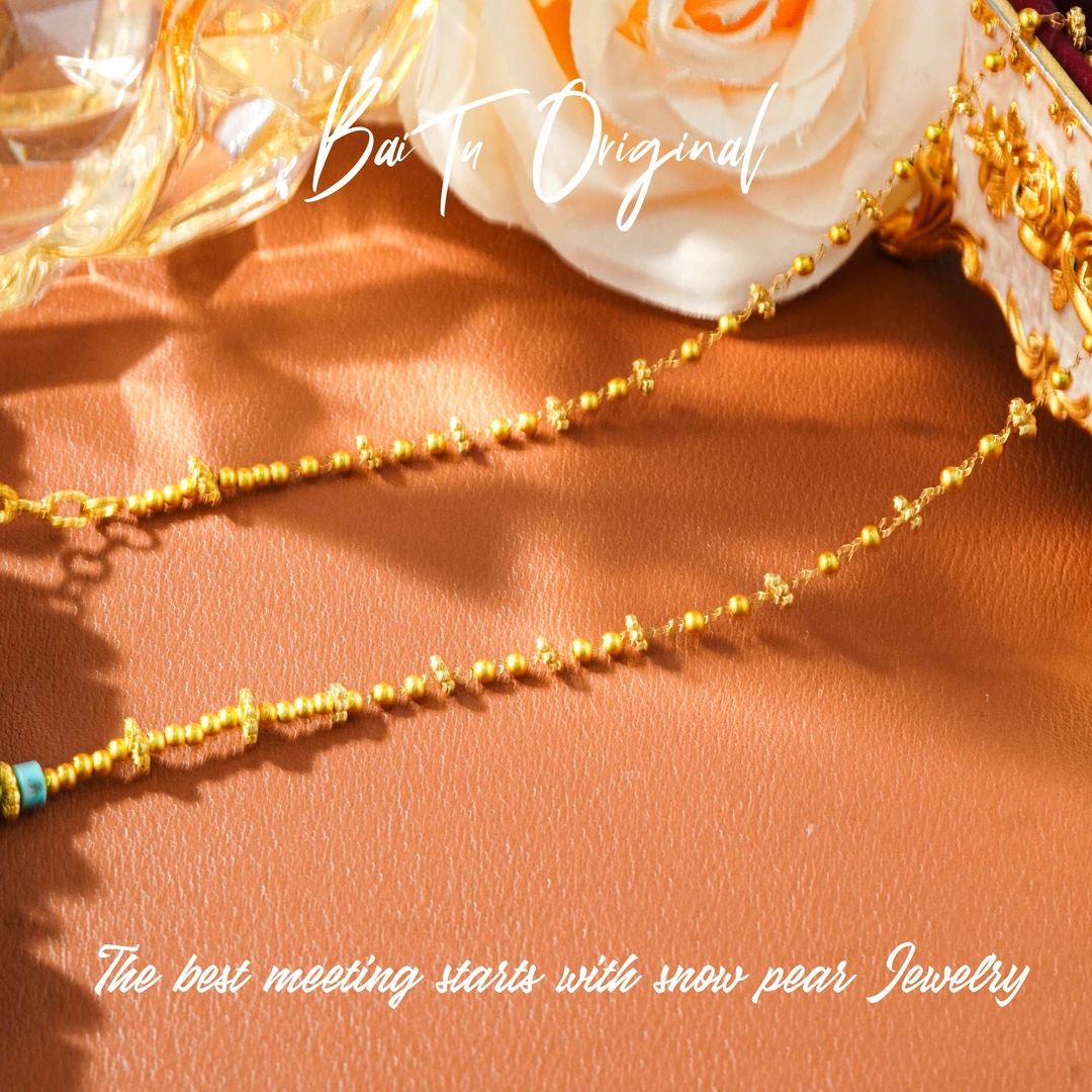 Light Luxury Handcrafted WX0142 Enamel Mid-Length Necklace - 图片 3