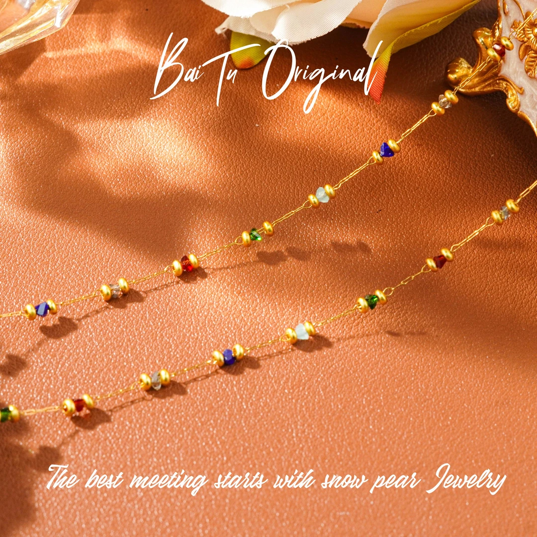 Fashion Couture WX0053 Zircon Mid-Length Necklace - 图片 2