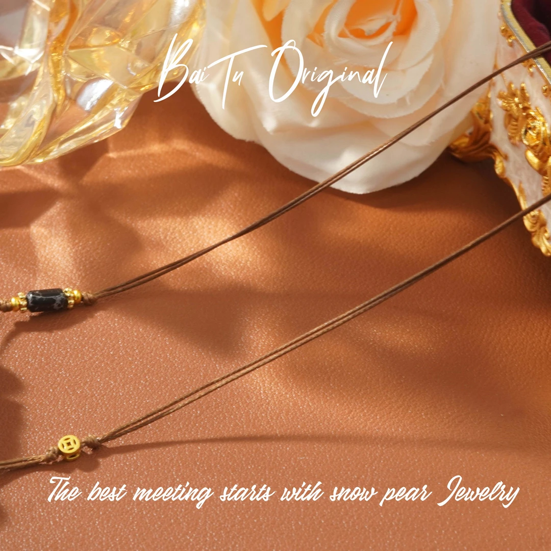 Luxury Handcrafted WX0199 Fabric Mid-Length Necklace - 图片 3