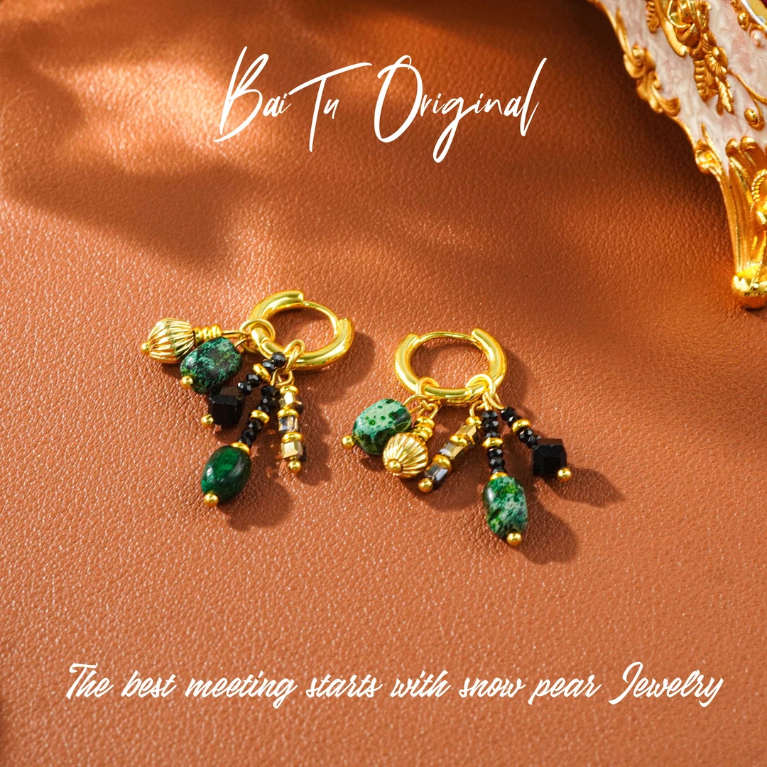 Original Design WE0165 Copper Alloy Faux Crystal Earrings - 图片 3