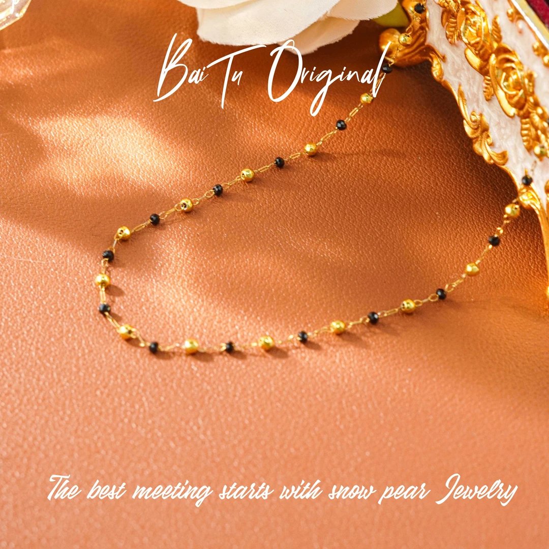 Light Luxury Handmade WX0029 Titanium Steel Crystal-Look Necklace (Mid-Length) - 图片 2