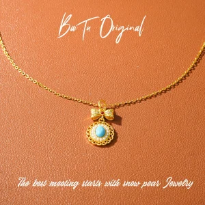 Fashion Couture APX0001 Titanium Steel Crystal-Look Necklace (Mid-Length)