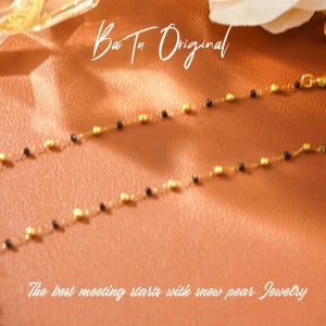 Light Luxury Handmade WX0029 Titanium Steel Crystal-Look Necklace (Mid-Length)