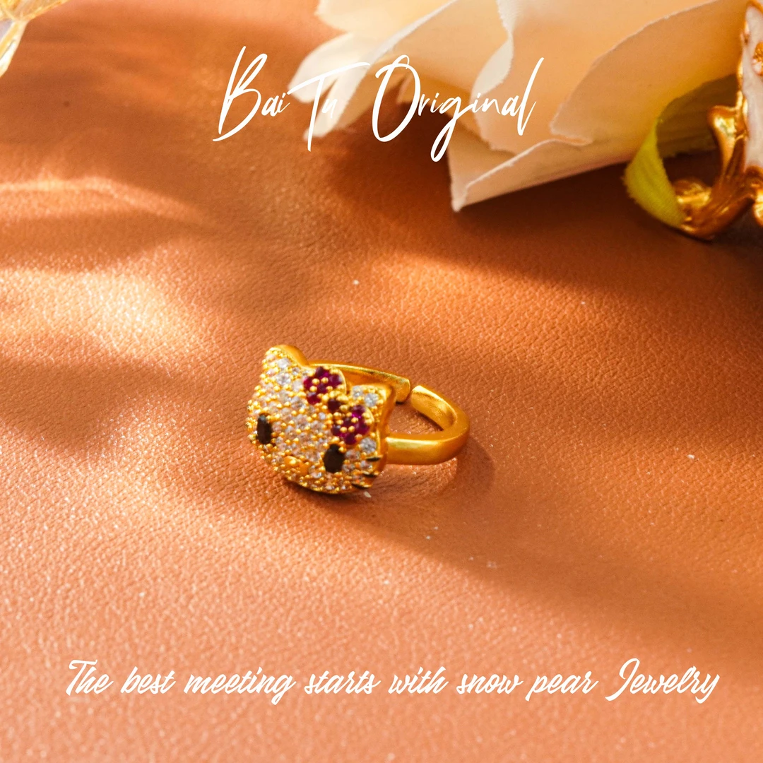 Light Luxury Design Titanium Steel Zircon Ring - 图片 2