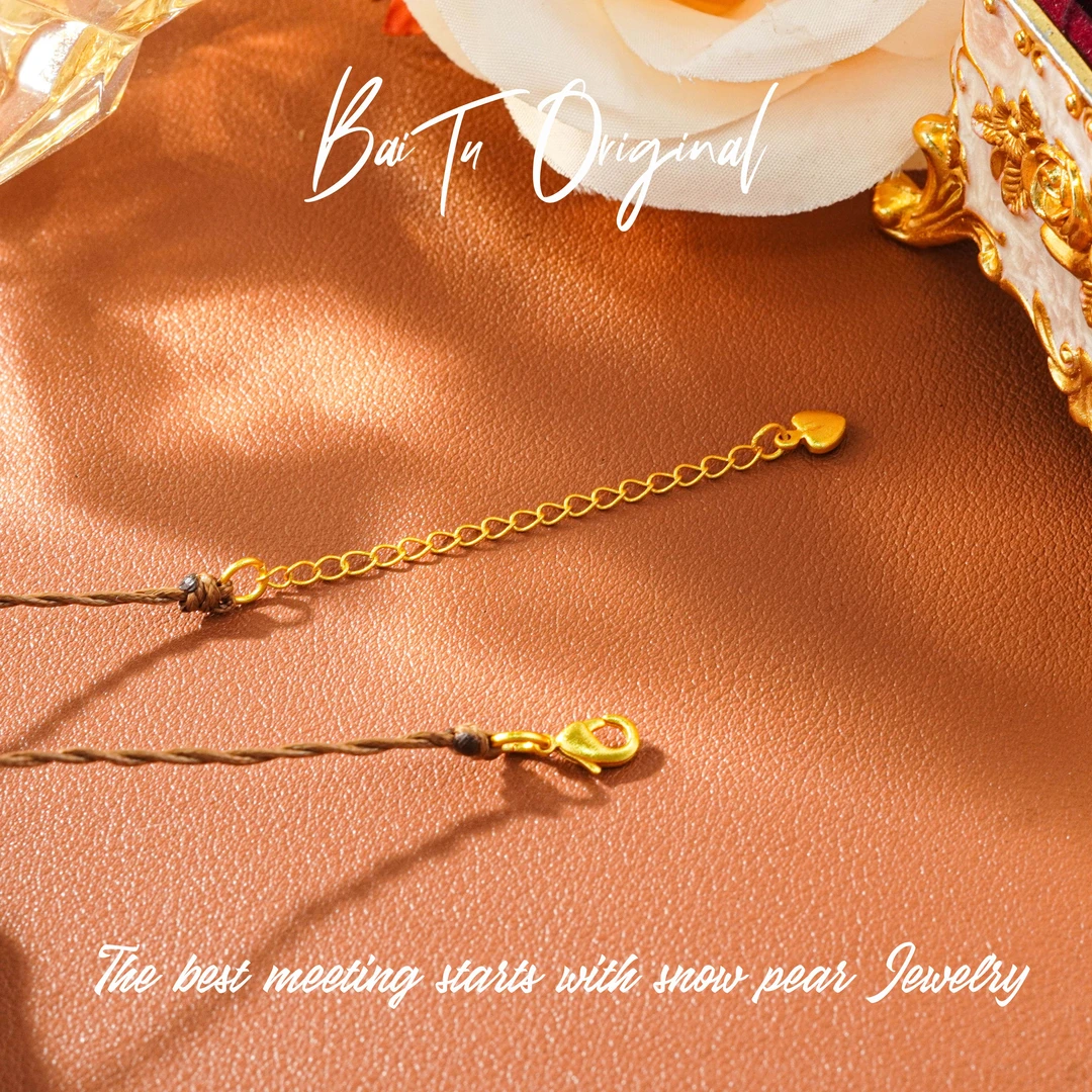Light Luxury Handmade WX0144 Copper Alloy Fabric Necklace (Mid-Length) - 图片 2