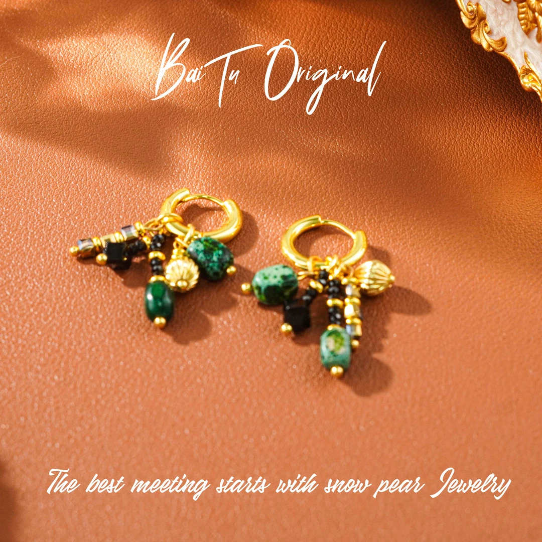 Original Design WE0165 Copper Alloy Faux Crystal Earrings - 图片 2