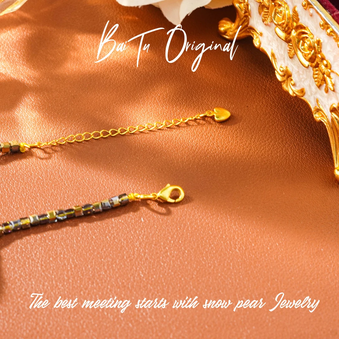 Original Design WX0080 Copper Alloy Faux Crystal Necklace (Mid-Length) - 图片 2